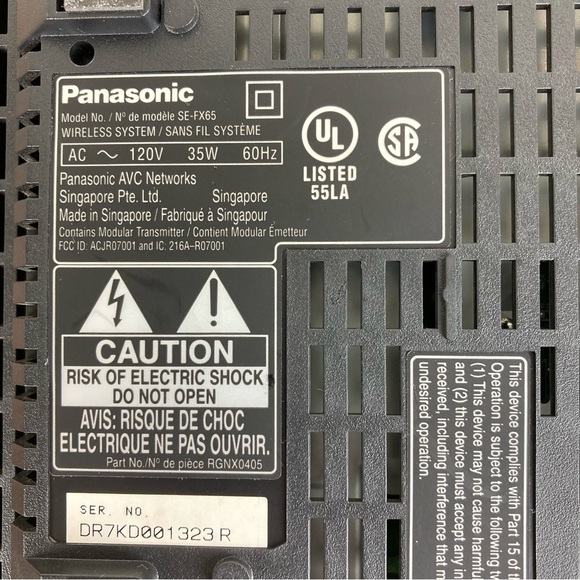 PANASONIC Wireless Speaker System SE-FX65 *with Receiver and Antenna Only* - Picture 9 of 10